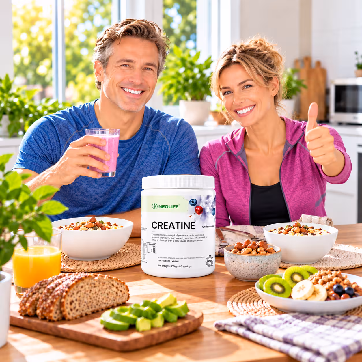 Creatine NeoLife za aktiven življenjski slog z borovnicami in višnjami
